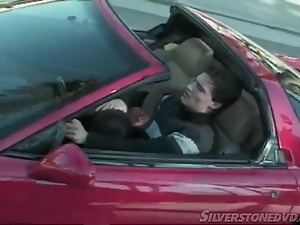 Dude blown in his car by sexy black chick