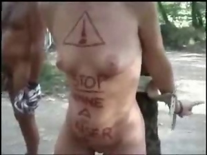 Pervert whores used at nude camping. Amateur public nudity