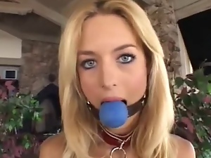 Skinny Teen Blindfolded Gagged and Fucked
