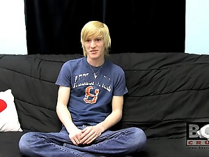 This new blonde stud gives a super sensual interview for