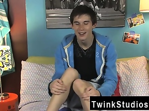 Twink movie of Skyelr Bleu is on camera giving an interview