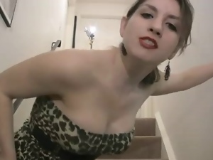 A quickie on the stairs. JOI