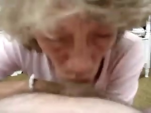Wife granny gives delicious sucks to husband