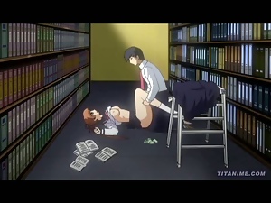 Cute schoolgirl hentai anime virgin railed deep
