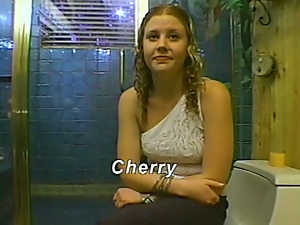 Redhead Cherry Handjob On The Toilet