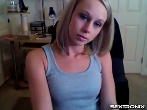 Slim and beautiful webcam blonde tease