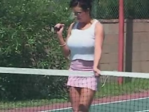 Dirty MILF Angelina Eats The Tennis Coach Ass