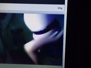 Girl showing ass on chat