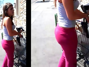 Candid- Epic pink sweats Juicy Ass and Tits
