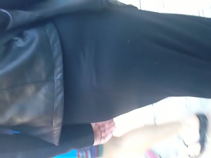 Nice Thong in Black Dress