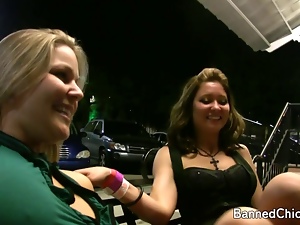 Party girls out of control in this amateur footage