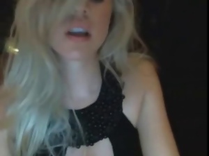 Busty Blonde Dancing & Drinking On Cam