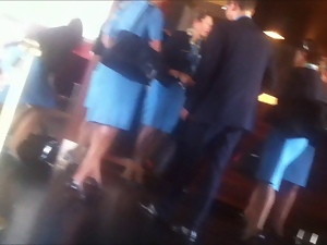 stewardesses waiting in lobby