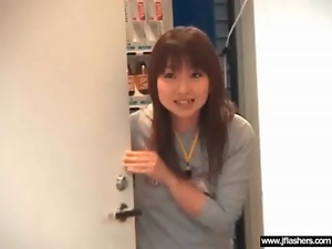 Sexy Japanese Girl Flashing And Fucking clip-15