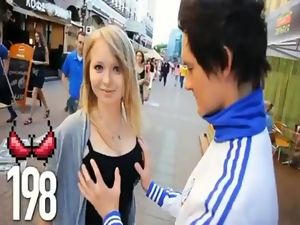 Touching boobs in public